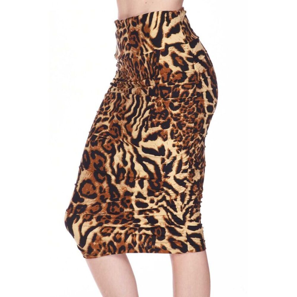 World of Leggings Buttery Smooth Predator Leopard Pencil Skirt